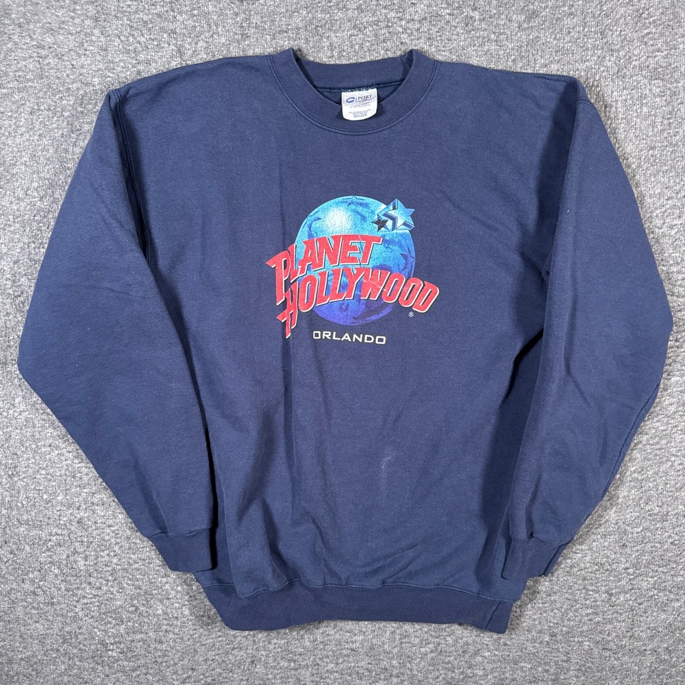 Planet Hollywood Sweatshirt Adult Medium Navy‎ Orlando Graphic Port and Company